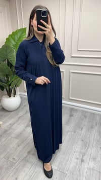 Miss Dalida 3269026 Gömlek Yaka Fitilli Lacivert Uzun Hırka
