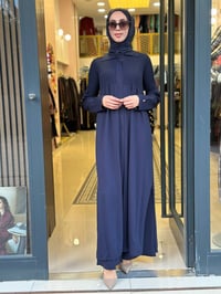 Miss Dalida 3269026 Gömlek Yaka Fitilli Lacivert Uzun Hırka