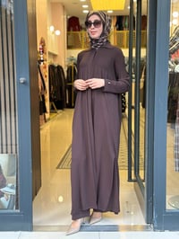 Miss Dalida 3269026 Gömlek Yaka Fitilli Kakao Uzun Hırka