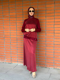 Miss Dalida 4262013 Cherry Triko Korsajlı Uzun Etek