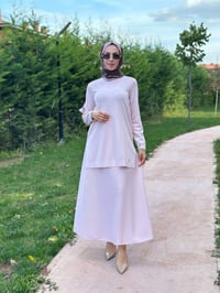 Miss Dalida 4262020 Bluf Temiz Bitişli Düz Renk Kloş Etek