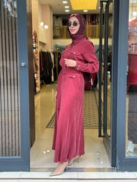 Miss Dalida 4264008 Cherry Cep Kapaklı Çıtçıt Detaylı Kumaş Elbise