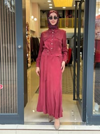 Miss Dalida 4264008 Cherry Cep Kapaklı Çıtçıt Detaylı Kumaş Elbise