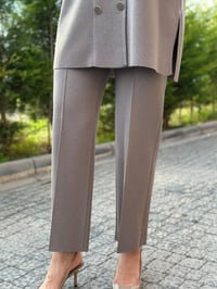 Miss Dalida 4267003 Capri Boru Paça Önü Fitilli Triko Pantolon
