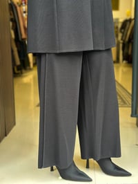 Miss Dalida 4267008 Siyah Temiz Bitişli Bol Paça Triko Pantolon