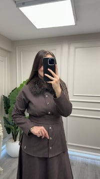 Miss Dalida 4268041 Cacao Minimal Kesim Hırka 