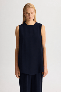 Miss Dalida T26Y-6007 Dark Navy Kolsuz Cupro Tunik Navy