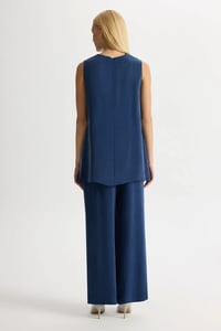 Miss Dalida T26Y-7003 Mavi Bol Paça Basic Cupro Pantolon