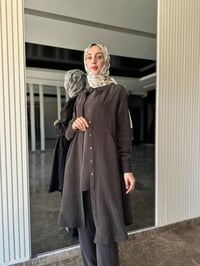 Miss Dalida T26Y-8008 Kakao Hakim Yaka Cepli Cupro Kap
