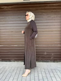 Miss Dalida T26Y-9000 Kakao Triko Detaylı V Yaka Cupro Kap