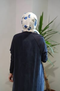 Miss Dalida T26Y-9000 Lacivert Triko Detaylı V Yaka Cupro Kap
