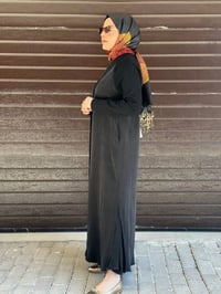 Miss Dalida T26Y-9000 Siyah Triko Detaylı V Yaka Cupro Kap