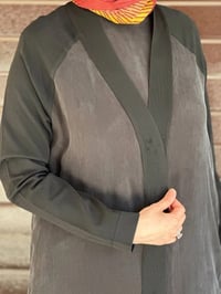Miss Dalida T26Y-9000 Siyah Triko Detaylı V Yaka Cupro Kap