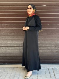 Miss Dalida T26Y-9000 Siyah Triko Detaylı V Yaka Cupro Kap