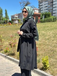 Miss Dalida T26Y8007 Siyah Kol Detaylı Cupro Kap