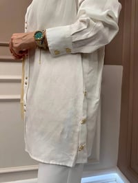 Missemramiss G4845 Ekru Keten Gömlek