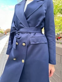 Missemramiss T4551 Lacivert Rosa Blazer Trençkot
