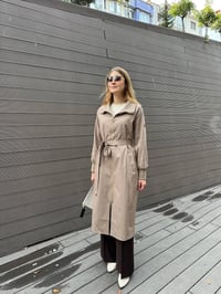 Missemramiss T4552 Kahverengi Fermuarlı Trençkot