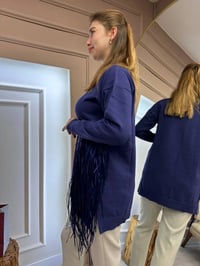 Missemramiss T4585 Lacivert Rope Basic Triko Kazak