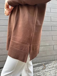 Missemramiss T4587 Kahverengi Live Fermuar Detaylı Triko Kazak