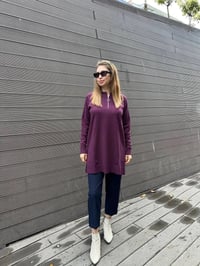 Missemramiss T4587 Mürdüm Live Fermuar Detaylı Triko Kazak