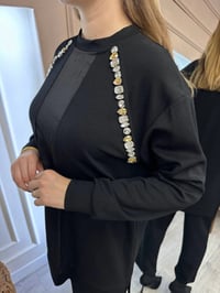 Missemramiss T4623 Siyah Taşlı Pamuk Takım