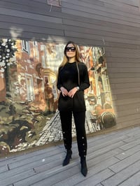 Missemramiss T4630 Siyah Ön Cepli Garnili Takım