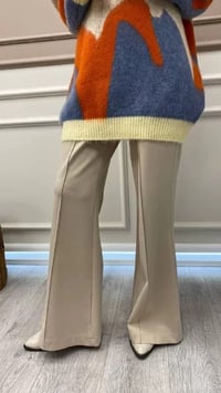 Misswhence 32123 Bej İspanyol Paça Pantolon