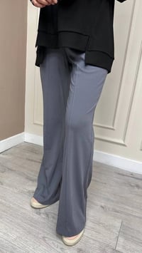 Misswhence 33100 Gri İspanyol Paça Pantolon