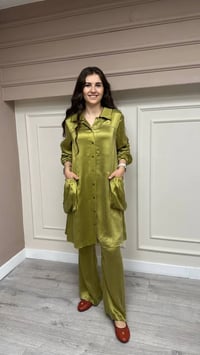Misswhence 33307 Yeşil Gömlek Takım