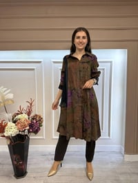 Misswhence 33308 Haki İpek Gömlek