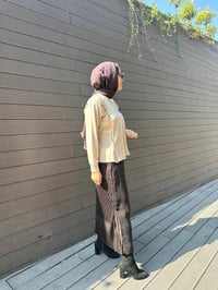 Misswhence 33902 Kahve Fermuar Detaylı Pilise Etek