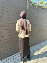 Misswhence 33902 Kahve Fermuar Detaylı Pilise Etek
