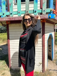 Misswhence 34007 Siyah Hırka Görünümlü Triko Tunik