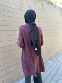Misswhence 34026 Bordo Gül Detaylı İpek Tunik