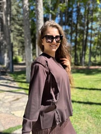 Misswhence 34029 Kahverengi Kısa Tunik