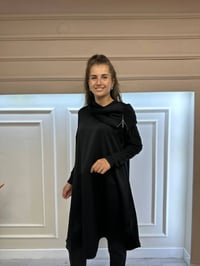 Misswhence 34030 Siyah Yaka Detaylı Tunik