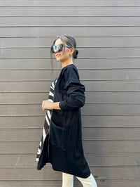 Misswhence 34037 Siyah Zebra Desen Tunik