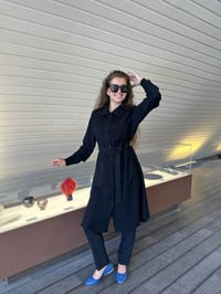 Misswhence 34301 Siyah Pilise Detaylı Gömlek