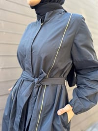 Misswhence 35503 Siyah Etek Ucu Büzgülü Yırtmaçlı Kap