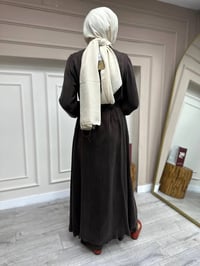 Misswhence 35505 Kahve Fermuar Arası Şifon Detaylı Kap