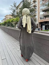 Misswhence 35511 Haki Lazer Detay İpek Kap
