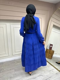 Misswhence 35830 Sax Eteği Detaylı Elbise
