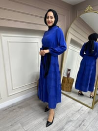 Misswhence 35830 Sax Eteği Detaylı Elbise