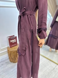 Misswhence 35837 Bordo İpek Elbise