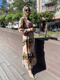 Misswhence 35850 Orjinal Fırfır Detaylı İpek Elbise