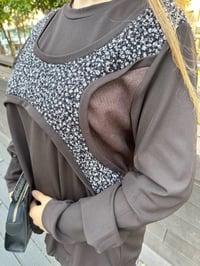 Misswhence 36000 Kahverengi Patchwork Bluz