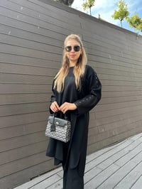 Misswhence 36001 Siyah Kolu Detaylı Tunik