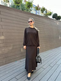 Misswhence 36002 Kahverengi Etek Takım