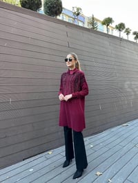 Misswhence 36012 Bordo Pullu Tunik